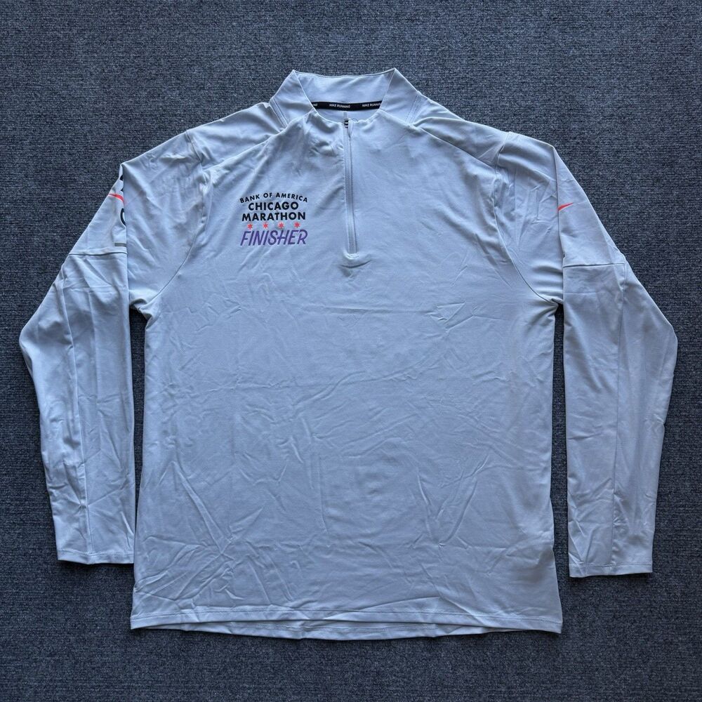 Nike Running 2024 Chicago Marathon Finisher Dri-FIT 1/2 Zip Shirt Men’s S NWT
